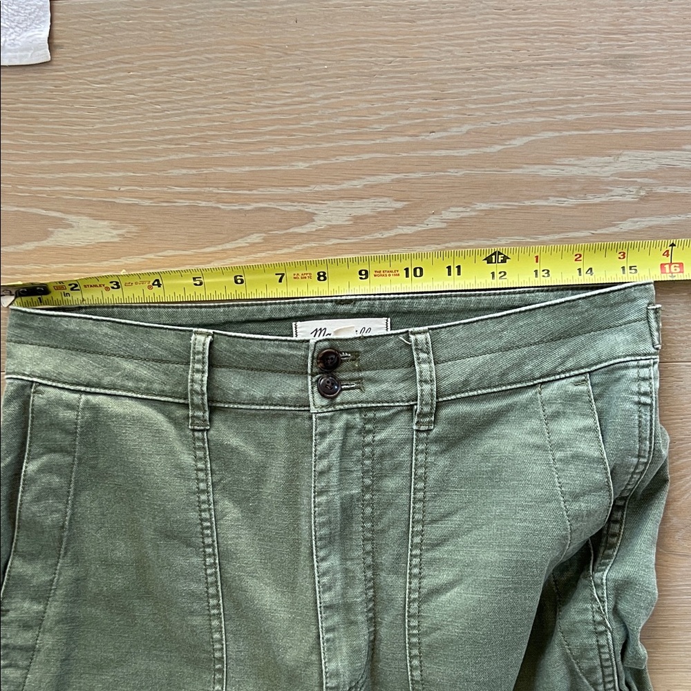 Madewell Sage Green Cargo Jeans Straight Leg Pants Sz 28 - Picture 10 of 17
